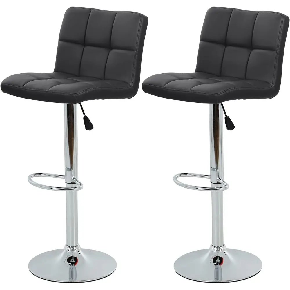 

Bar Stools Set o 2, ern Square PU Leather Bar Stools Barstools Bar Chairs, Height Adjustable ern Swivel Stool with Back Counter