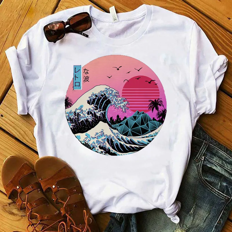 Women's Short Sleeve Spoof Statue Printed T-shirt Male and Female Lovers Top Summer Half Sleeve Shirt Graphic T Shirts Aesthetic