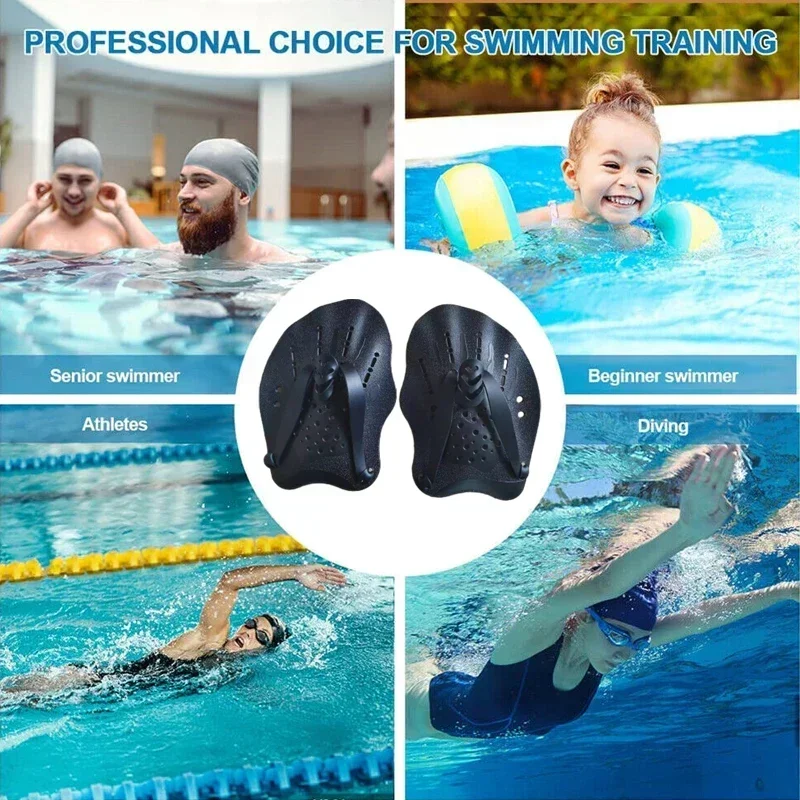1 Paar Silikon-Handwebschutz – verstellbare Schwimm-Trainingshandschuhe für Erwachsene, Männer und Frauen, kostenloser Stil, wasserdicht