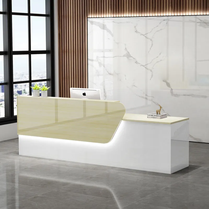 Customized Premium Desk Table Modern Simple Elegant Luxury Reception Desk Creative Aesthetic Schreibtisch Office Furniture