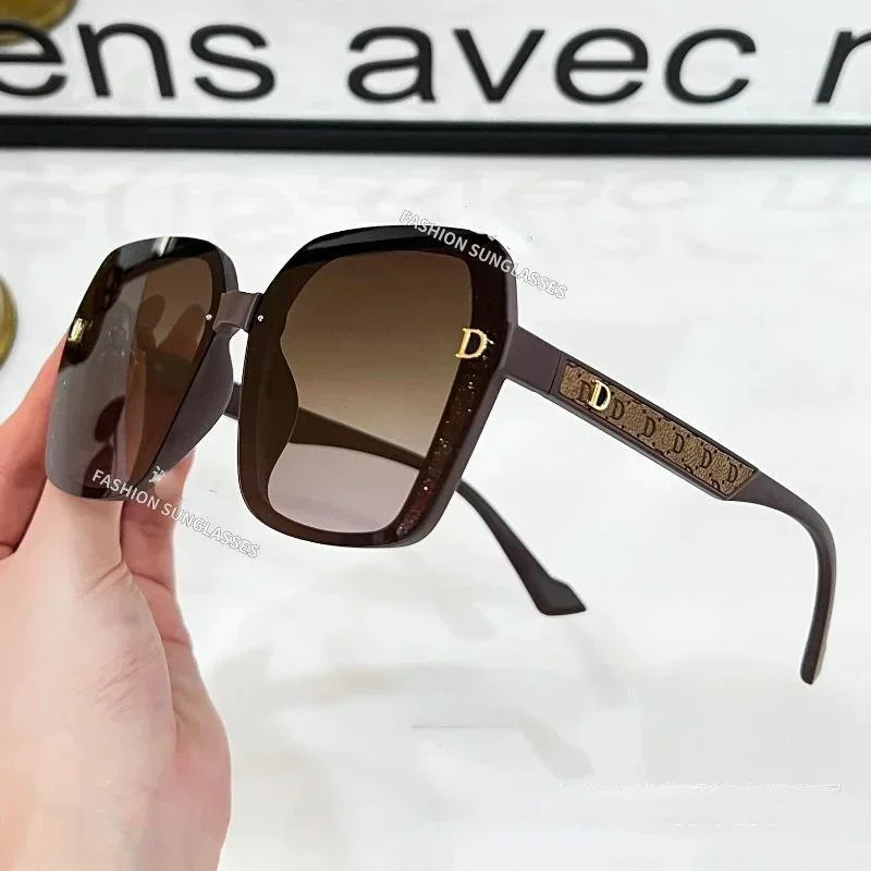 New High Definition Polarized Fashion Light Luxury Sunglasses for Women Driving Sunshade UV Protection Sunglasses Large Frame
