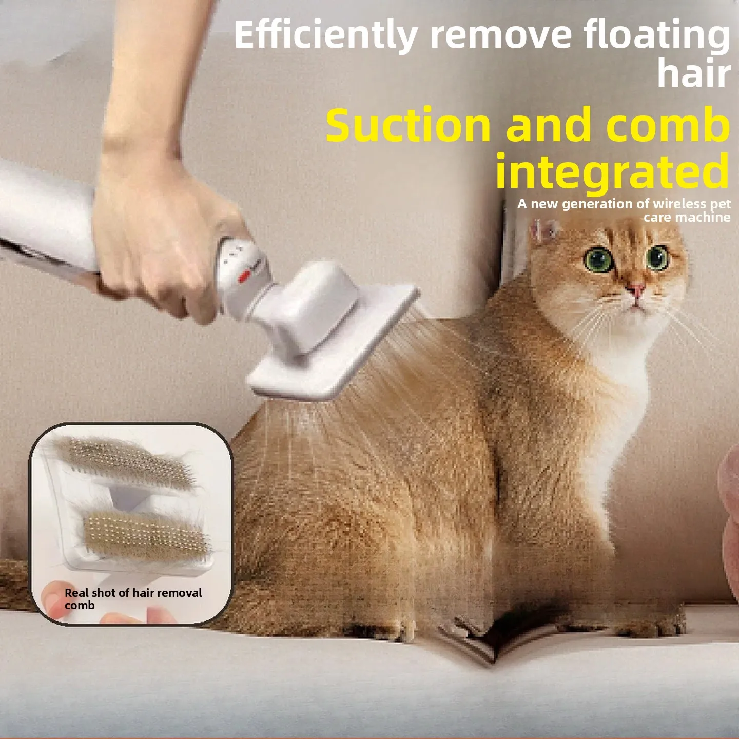 Multifunctional Pet Grooming Vacuum Kit 3 In 1 Hair Suction Comb Electric Clipper Paw Trimmer for Cat Dog Hair Care