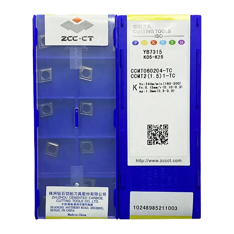 10pcs ZCCCT CCMT CCMT060204-TC CCMT09T304-TC CCMT09T308-TC CCMT120404-TC CCMT120408-TC YB7315 CNC Tools Carbide Turning Inserts