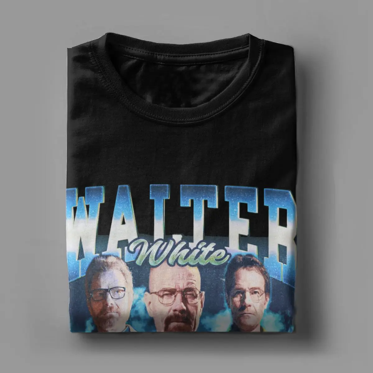 Men\'s Walter White 90s Rap Style T Shirts Breaking Bad Cotton Clothes Funny Short Sleeve Round Neck Tee Shirt Plus Size T-Shirt