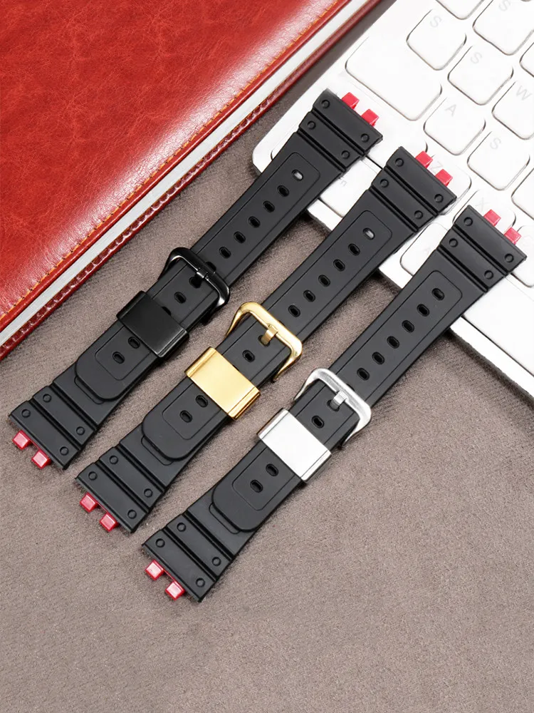 The Silicone Strap Is Suitable for Casio's 35th Anniversary GMW-B5000 Series Gold-silver Small Square Steel