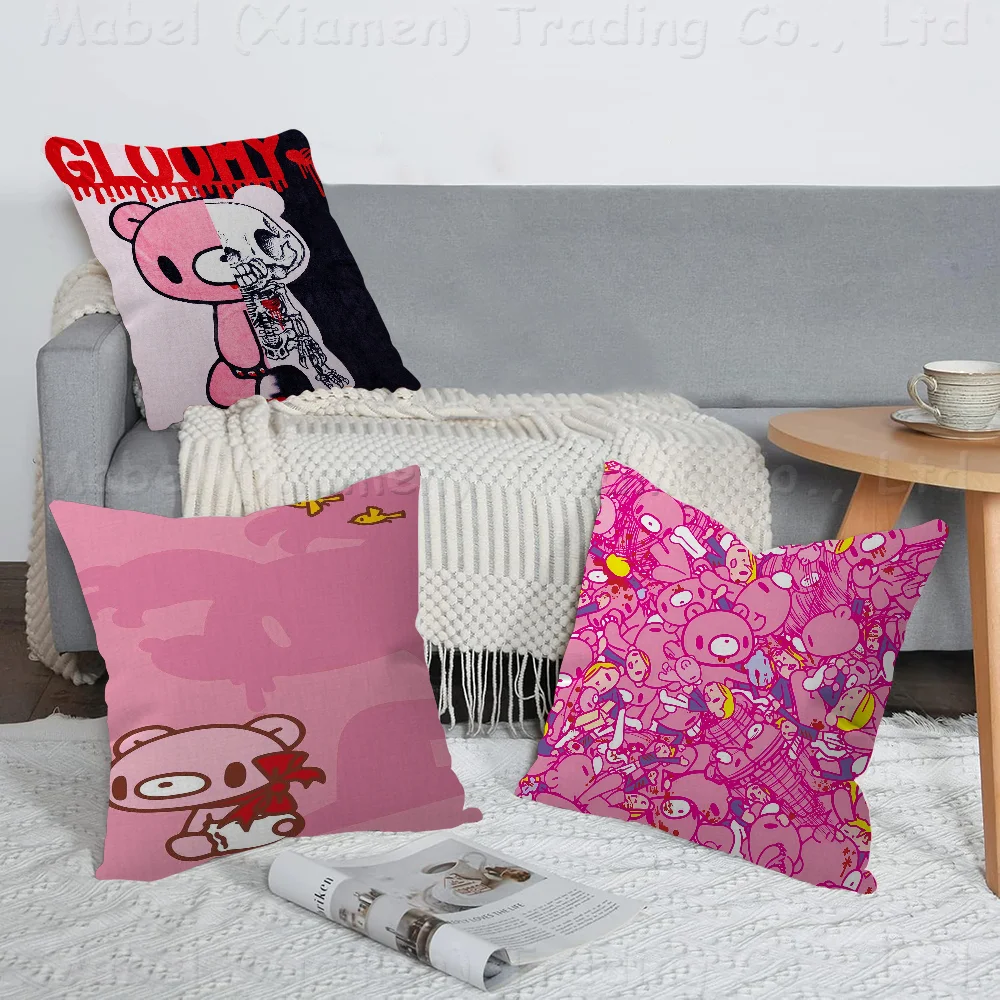 

Cartoon G-gloomy Bear Cushion Cover Car Throw Pillow Case For Sofa Car Christmas Gift 40x40cm 45x45cm