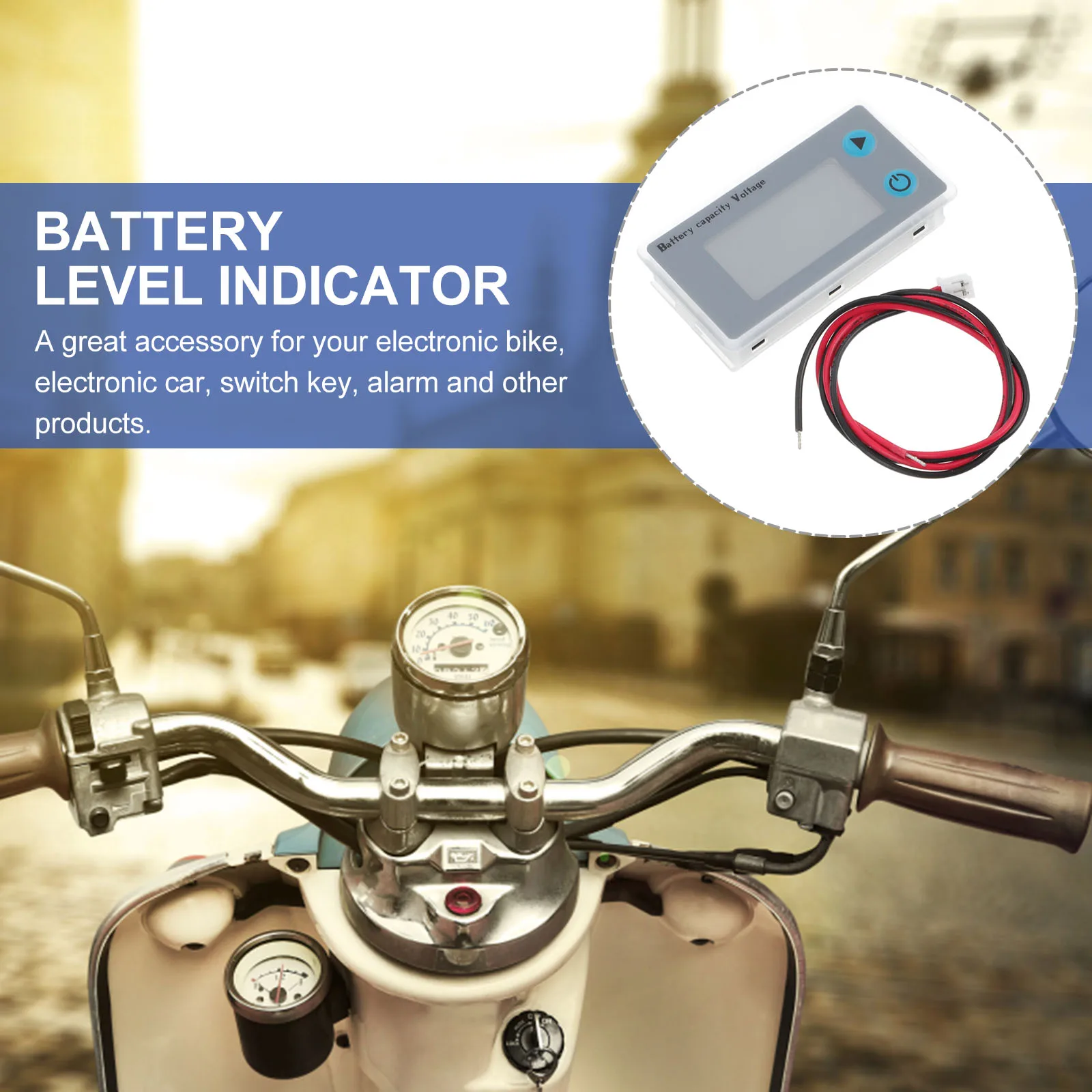 

Level Indicator Small Size Lightweight Motorbike Electric Car Capacity Monitor Durable Gauge Tool Parts Vehicles