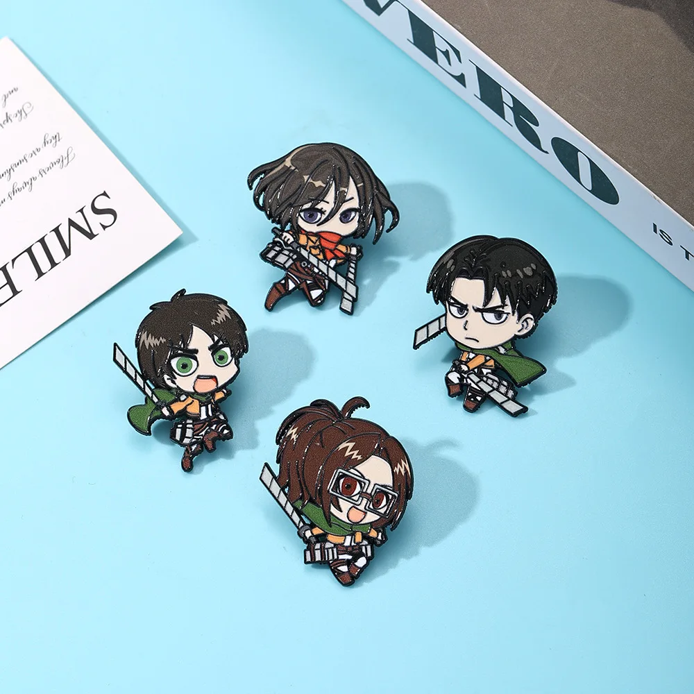 Attack onTitan Enamel Brooches Pins Cartoon Badge Metal Anime Collect Bag Lapel Pin Backpack Fans Christmas Gift For Friends image 2