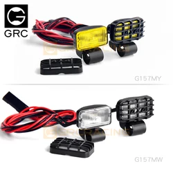 GRC 17mm rectangular spotlights suitable for 1:10/1:8 RC vehicle simulation off-road exploration headlights, yellow fog lights