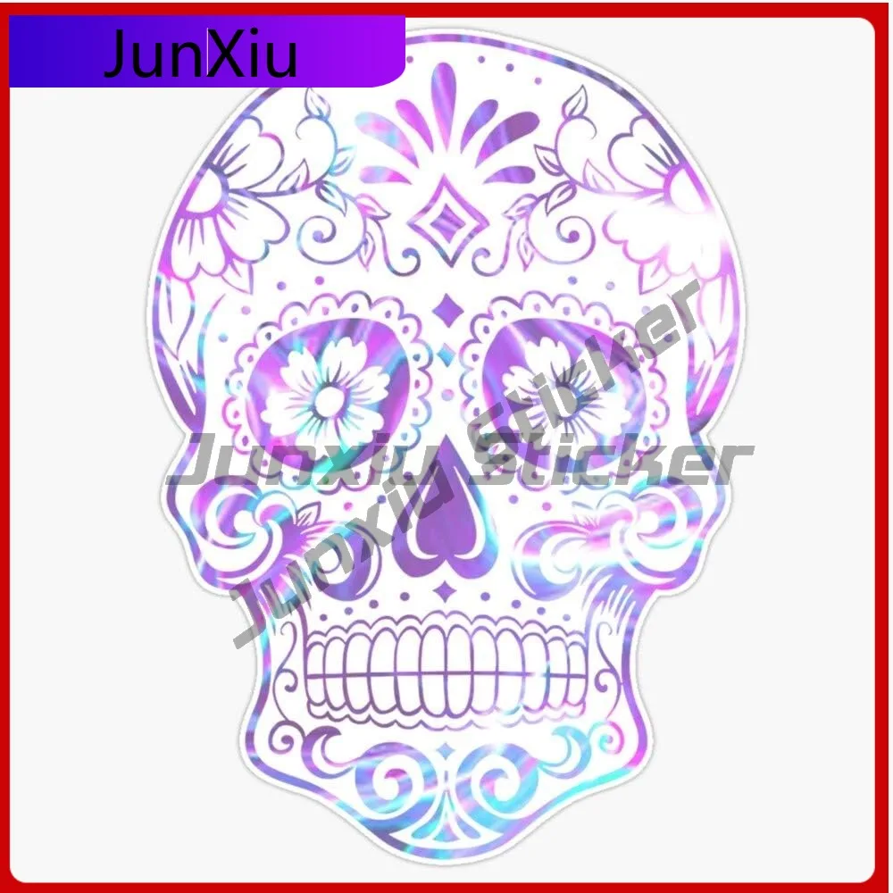 

Purple Skull Vinyl Sticker Waterproof Exterior Decal Car Laptop Wall Window Bumper Moto Sticker Windshield Luggage Kayak Camping