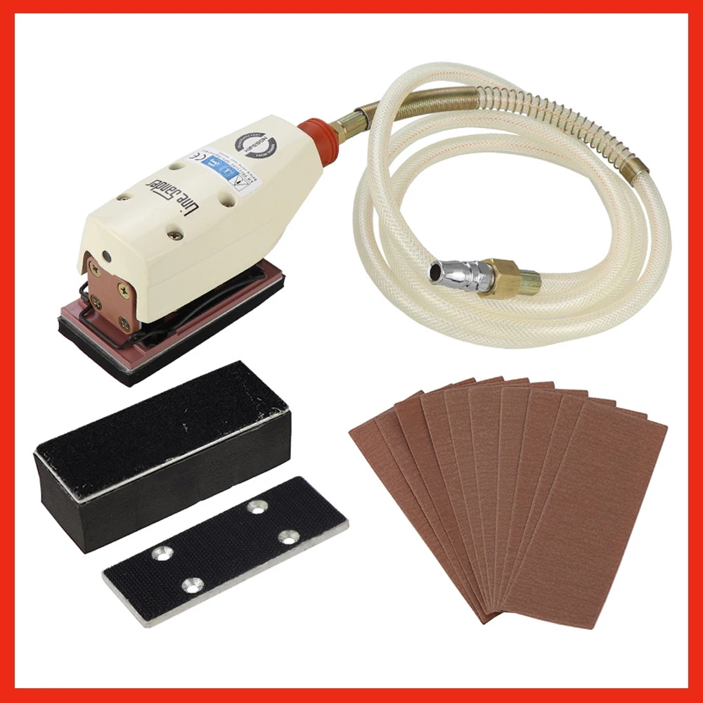 

Air Pneumatic Orbital Sandpaper Machine Multifunctional with Pads Wire Drawing Reciprocating Special-shaped Grinding Machine