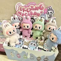 The Monsters Heartbeat Macaron enamel blind box PVC figurine desktop decoration Kawaii doll children's birthday gift