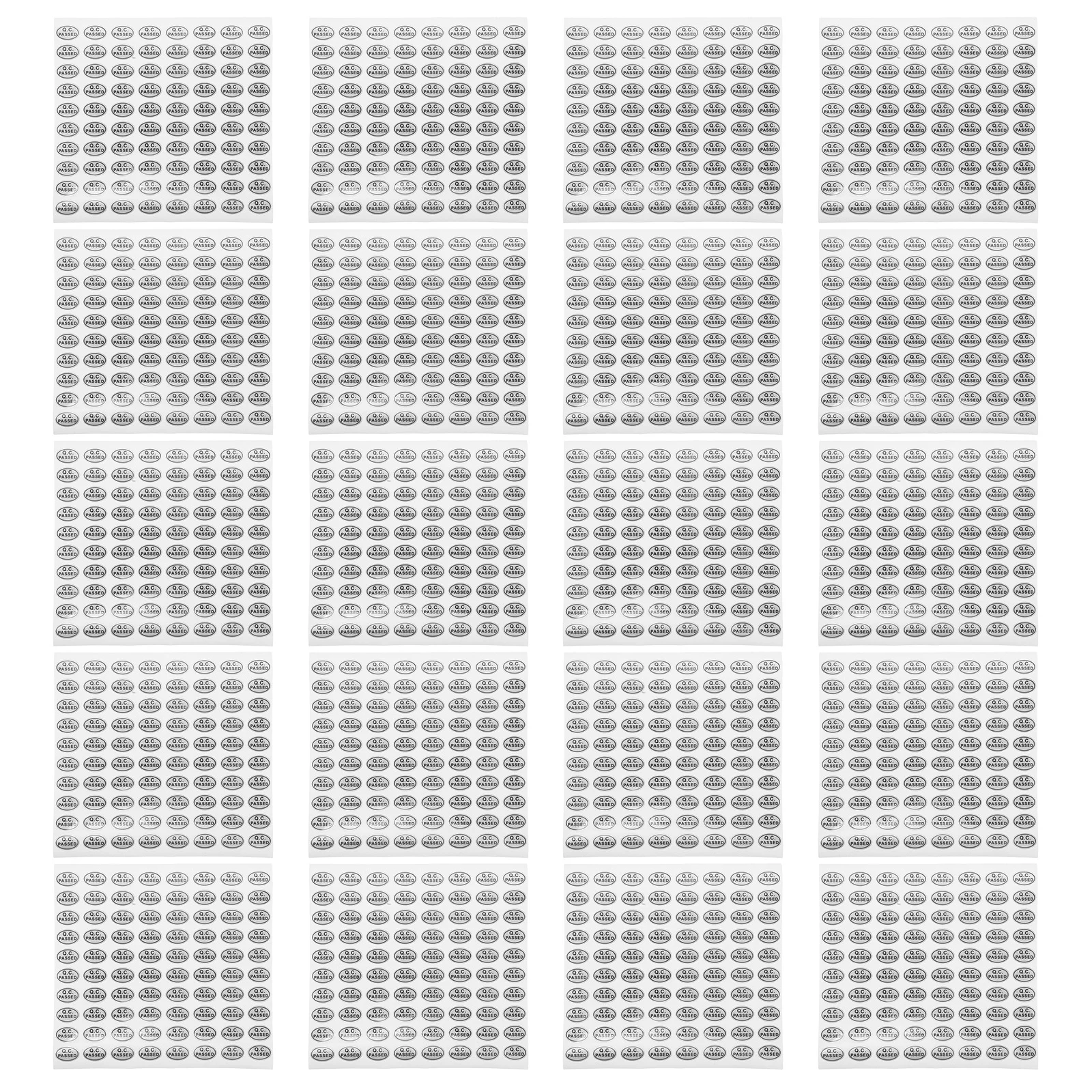 

20 Sheets Qc Passed Labels High Security Tamper Evident Seal For Electronics Documents Packaging Inspection Stickers Self