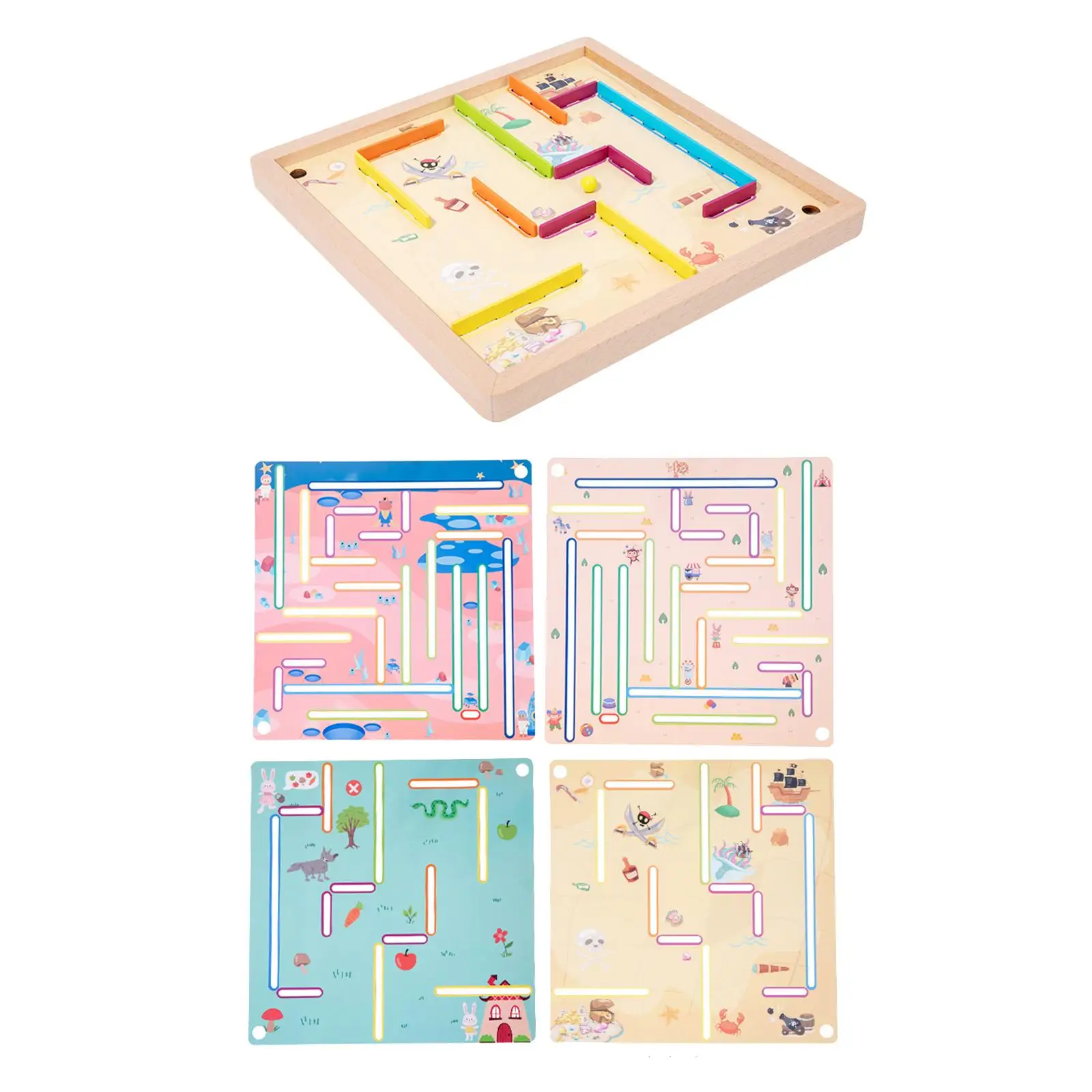 Holz Labyrinth Spiel Labyrinth Brettspiel Tisch Aktivität Montessori Spielzeug für Mädchen Jungen Kinder Vorschule Kinder Weihnachts geschenke