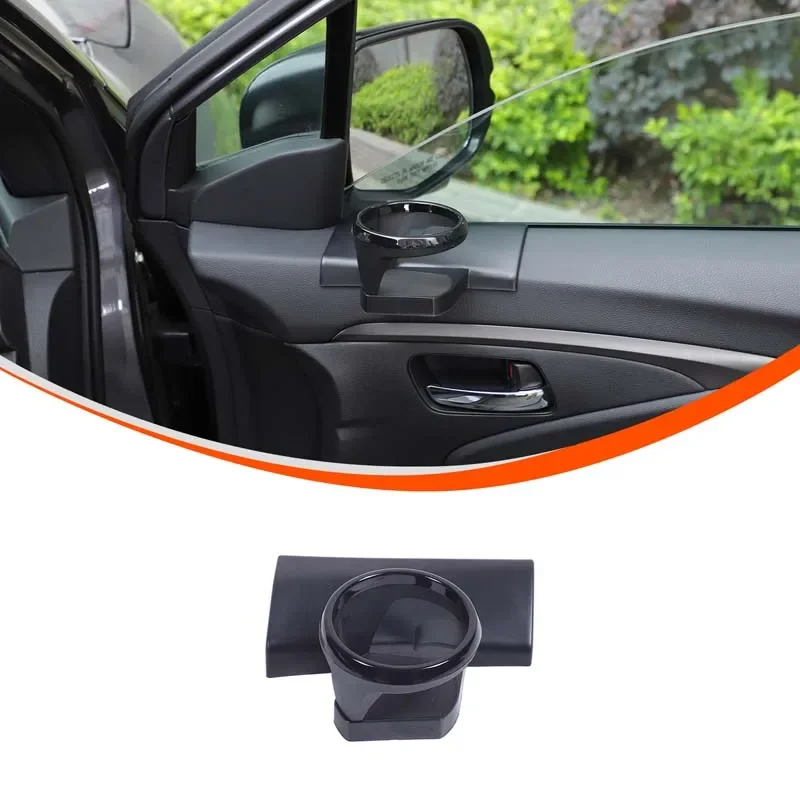 

For Honda Pilot 2016-2022 front door inner door panel top water cup holder Water cup holder accessories on the door ABS Black