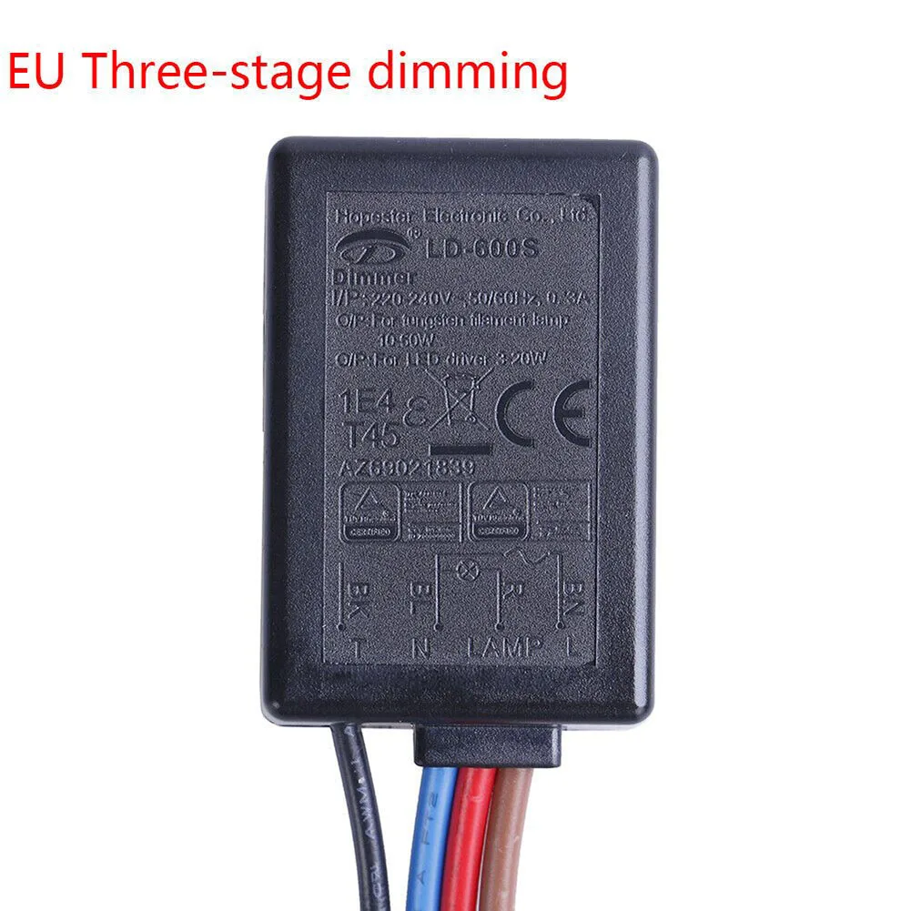 Touch Switch Inductive Switch 3 Way Touch Dimming Dimming/ON OFF Black Inductive Switch LD-600S LED Touch Sensor Switch