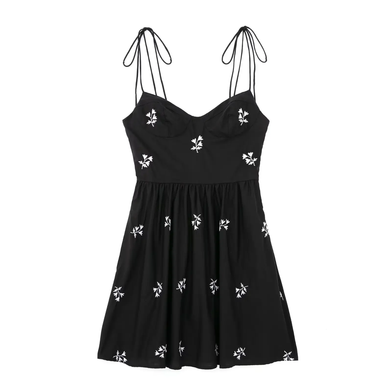 2023 Summer Wholesale Cross-Border Women's Clothing Floral Embroidery Tank Dress 6959 European And American Style Fashion