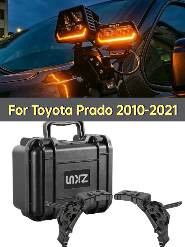 For Toyota Prado 2010-2021 Z Series Car A-Pillar Expansion Bracket Modified Hood Led Spotlights Quick-Release Dual Light Stand
