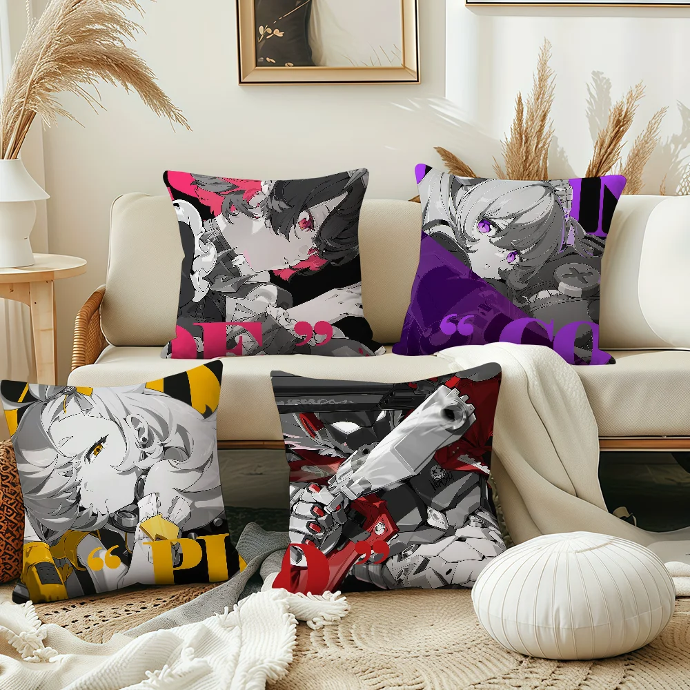 Game Zenless Zone Zero black cushion cover Pillow Cover Decoration Room Home Sofa living Office Car Nordic Simplicity