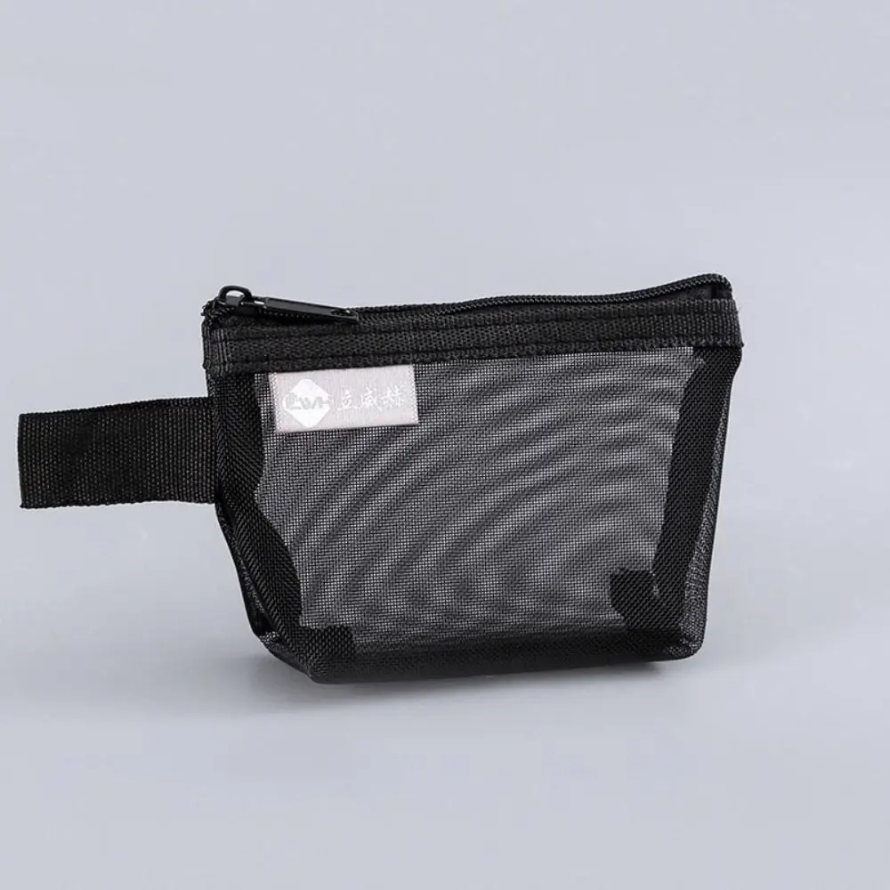 

Multipurpose Breathable Square Mesh Storage Pouch Large Capacity Mini Wash Bag Key Bags Lightweight Mini Zipper Coin Purse