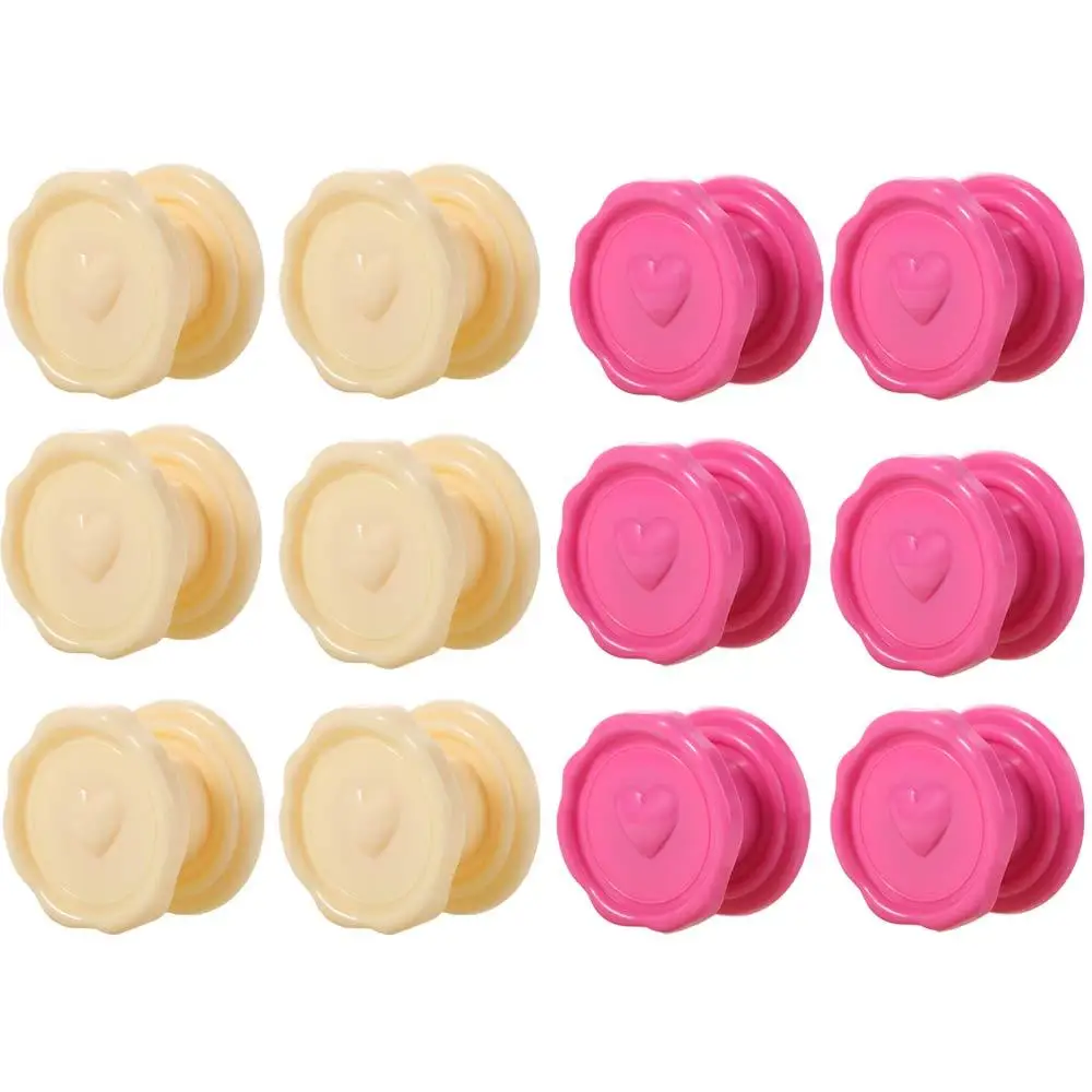

6pcs Dopamine Color Door Handle Strong Load-bearing Capacity Self-adhesive Toilet Tank Button Plastic No Punching Clothing Hooks