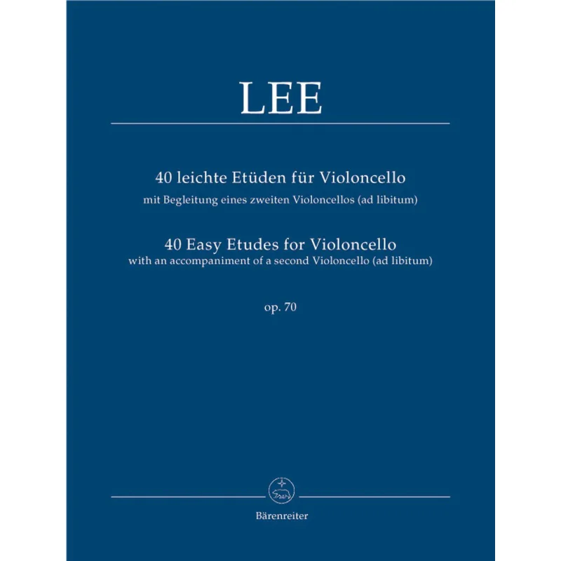 

40 Easy Etudes For Violoncello With An Accompaniment Of A 2nd Violoncello Ad Lib Op 70 Barenreiter Barenreiter 9790006533947