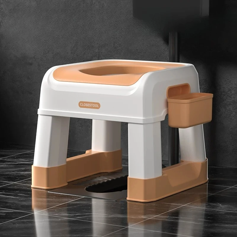 Siège de toilette portable pour accroupissement, tabouret épaissi antidérapant en plastique, chaise de toilette pour personnes âgées et femmes enceintes, chaise de toilette pour salle de bain