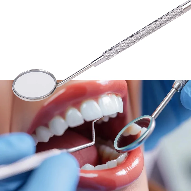 5pcs Dental Exam Mirror Head Mouth Reflector Oral Endoscope Mirrors Head Stainless Steel Size 4# 5# Tooth Whitening Tool