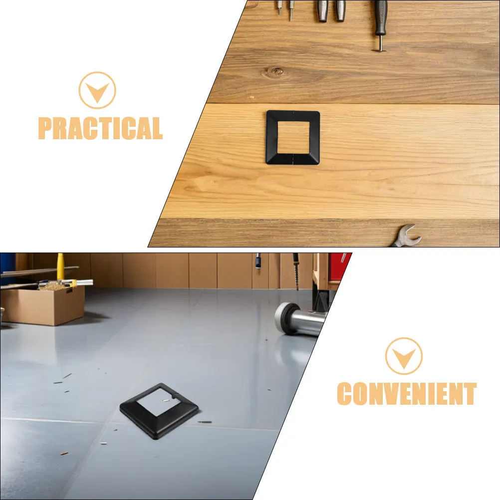 6 قطعة سطح السفينة يغطي 8X8 سنتيمتر الأسود سبليت تصميم درابزين غطاء الزخرفية لأعمدة الشرفة الأسوار الدرج درابزين في الهواء الطلق سياج #4