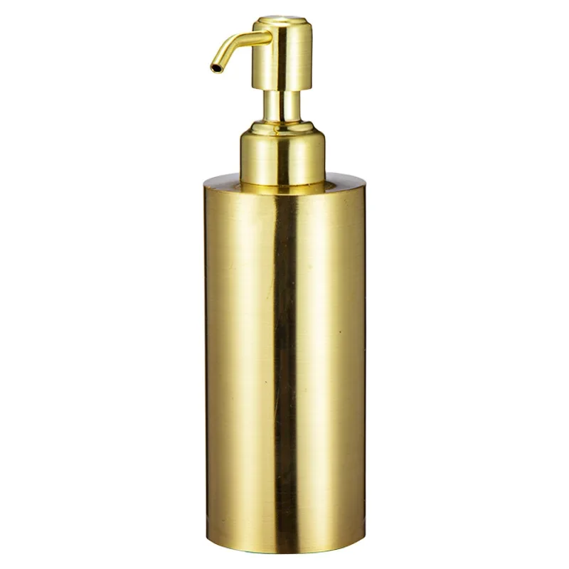 Liquid Soap Dispenser 304 Stainless Steel Brush Gold Hand Kitchen Sink Soap Container Bathroom Shampoo Holder Liquid Soap Bottle