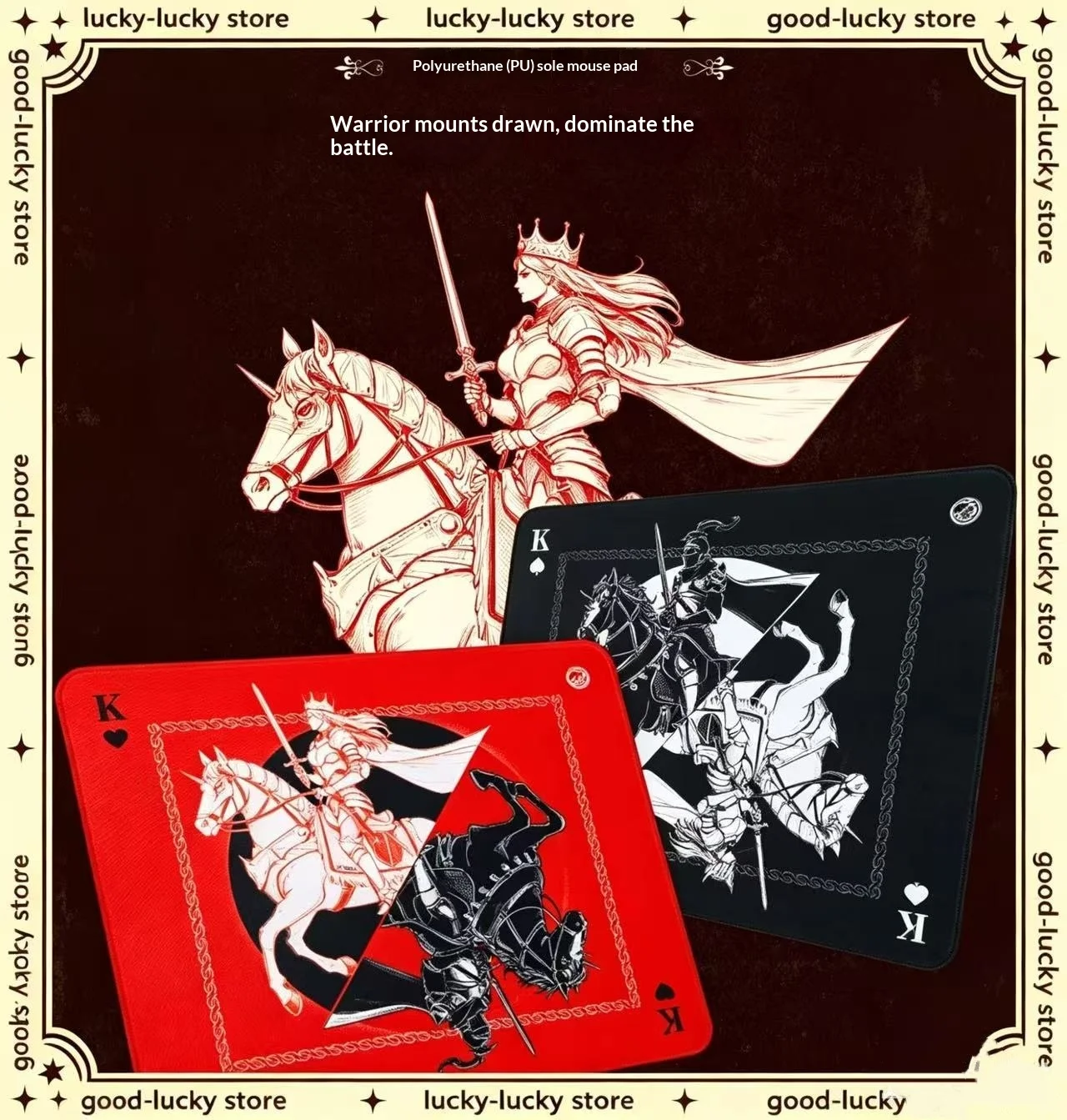 Mouse Pad Original ATK Battle Rider para Escritório, Ilustração Original para Jogos de Esports FPS, Especializado para Valorant Delta