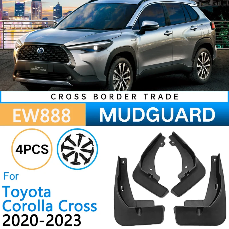 

Передние и задние Автомобильные Брызговики для Toyota Corolla Cross 2023, 2022, 2021, 2020, XG10, брызговики, брызговики, грязевые Брызговики, автомобильные аксессуары