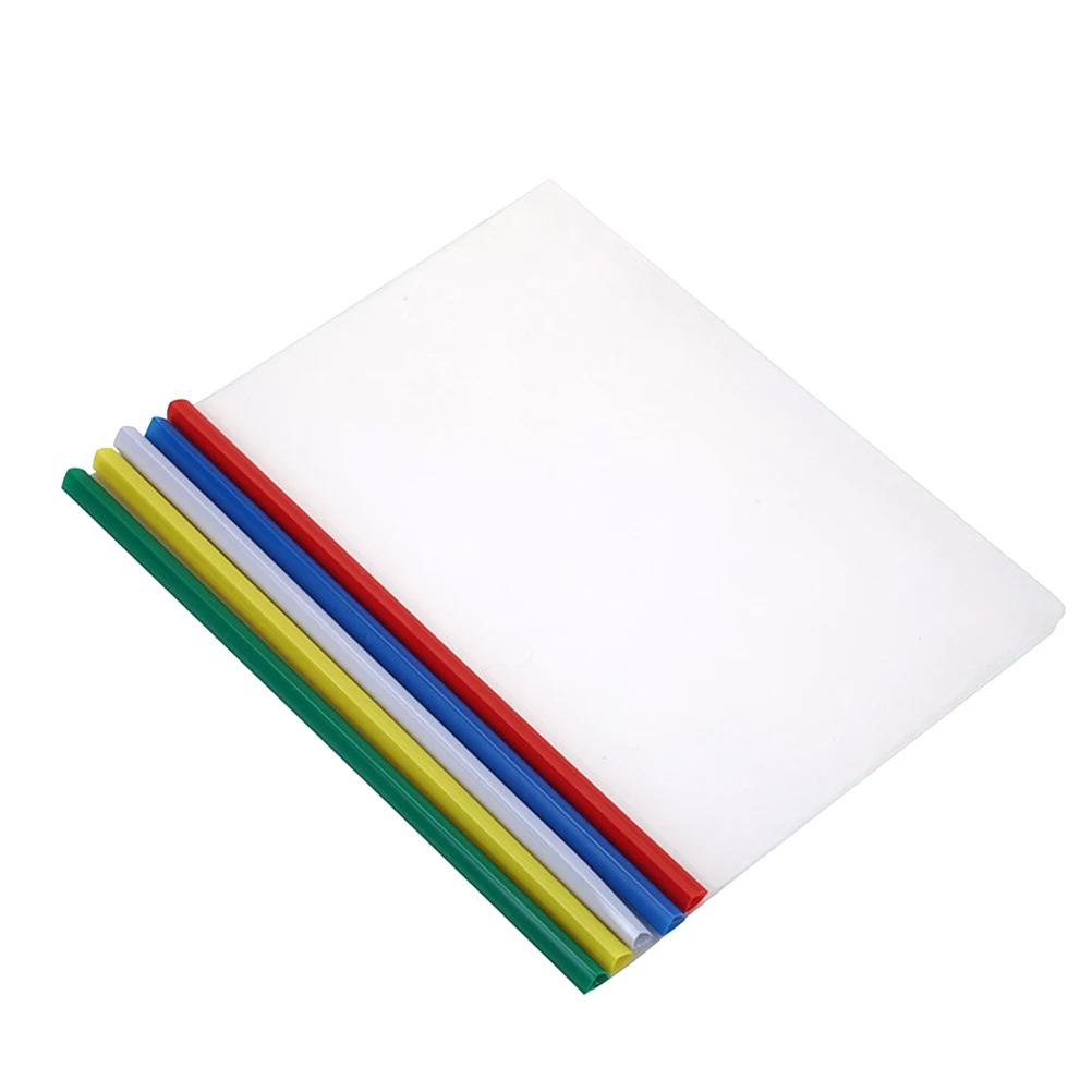 

20pcs Plastic File Folders Sliding Bar Transparent A4 Paper Organizers Contract Report Holders School Office Home Use Colorful