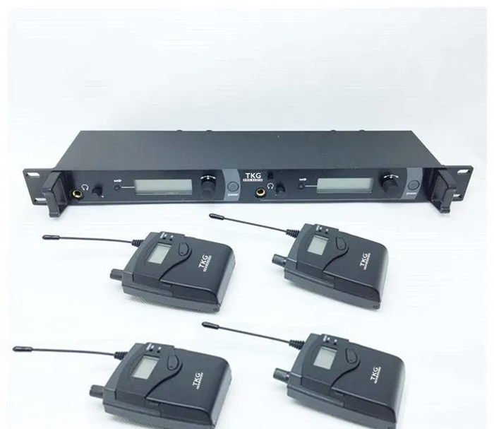 سماعات لاسلكية TKG أحادية SR2050 مزودة بـ 4 قطع من سماعات الأذن مزودة بمراقبة لخشبة المسرح معدات الاستماع لخشبة المسرح