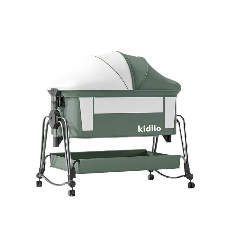 

Kidilo Baby Crib Movable Foldable Portable Crib Multiple Functions BB Bed Newborn Splicing Bed Large Bed