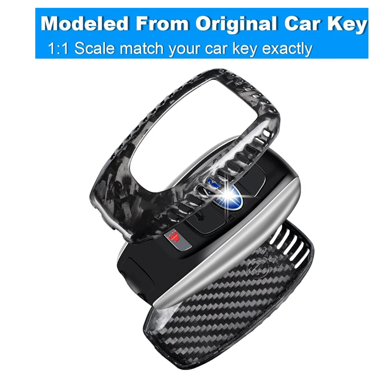 Carbon Fiber Key Fob Case Cover For Subaru Outback Remote Control Protector For Subaru Outback Key Holder Shell Auto Accessories