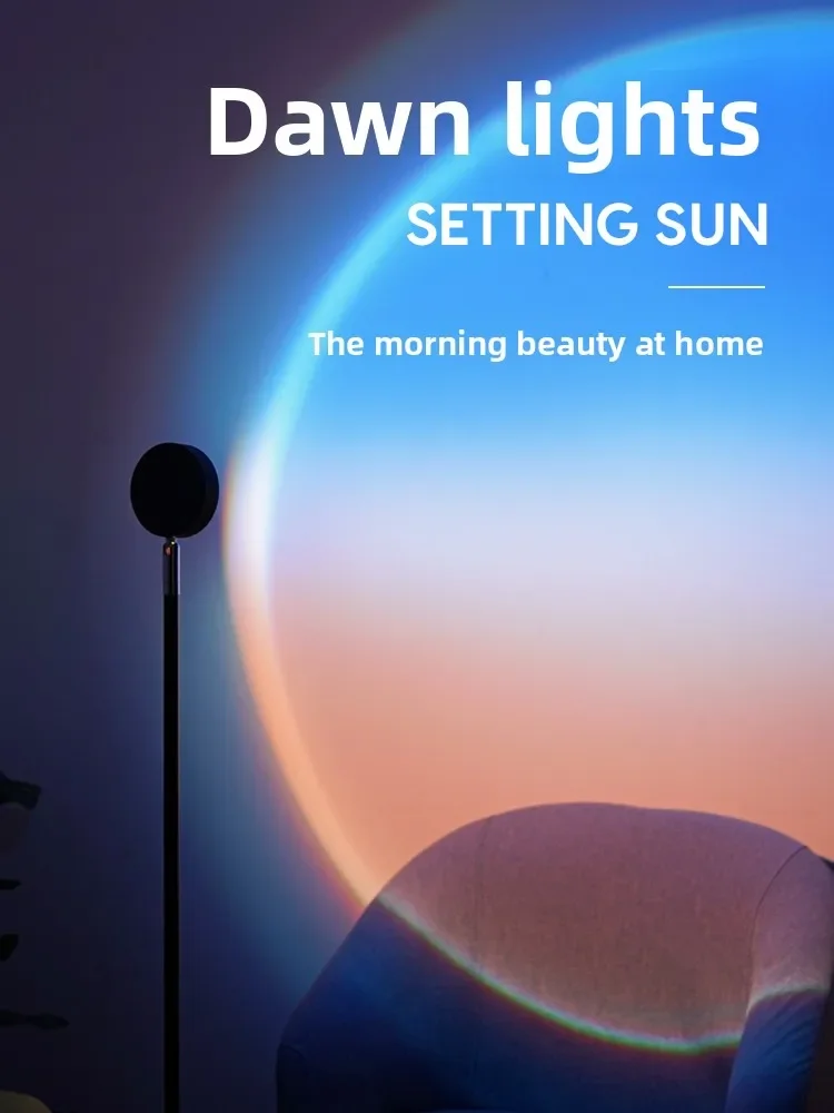 Sunset light bedroom sunset ambient light rainbow projection lighting