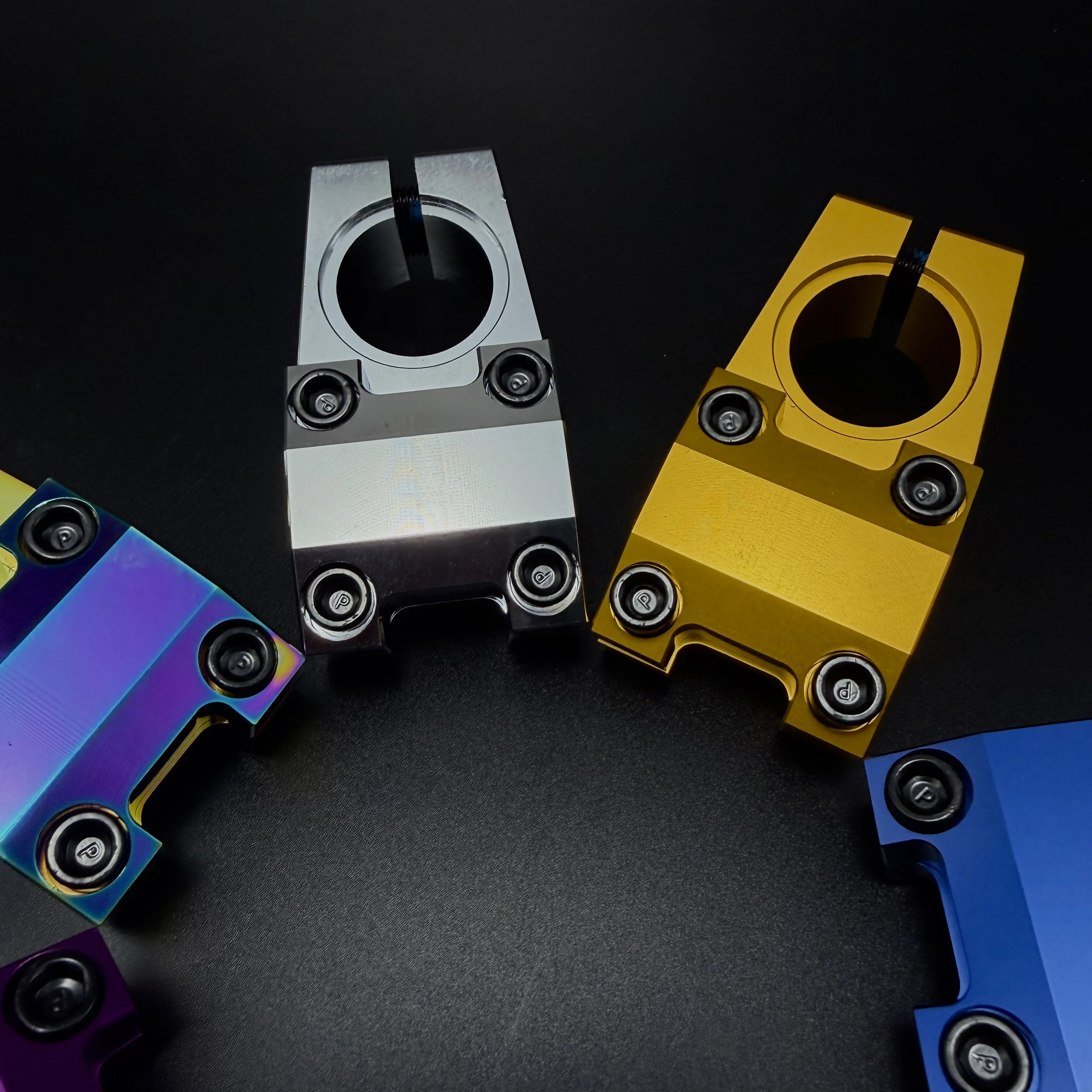 Aluminum Alloy Bicycle Stem BMX Stem V-MX4 22.2mm Silver Oilslick