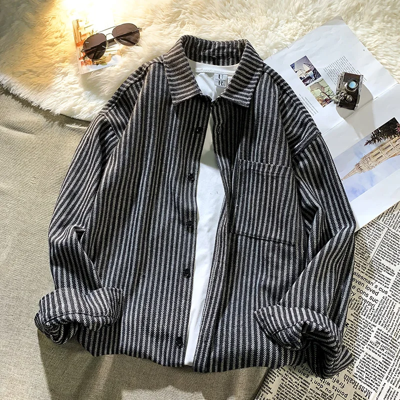 

Мужская свободная куртка в полоску с лоскутным узором, осенне-зимняя, больших размеров (до 300 фунтов), повседневная верхняя одежда, трендовый бренд y Sle