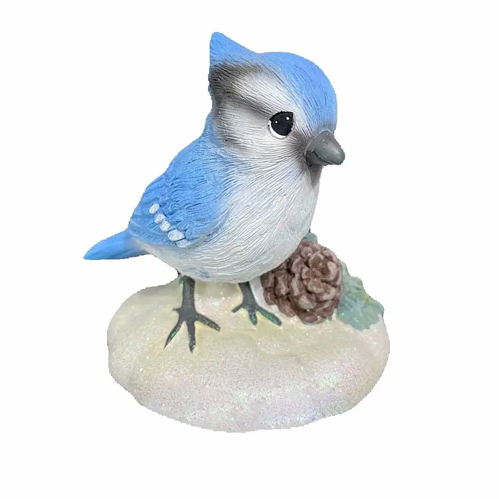 3D Blue Finch Silicone Candles Mould Christmas Bird Pine Ball Leaf Chocolate Sugarcraft Cake Decor Baking Mold Faithful Friend