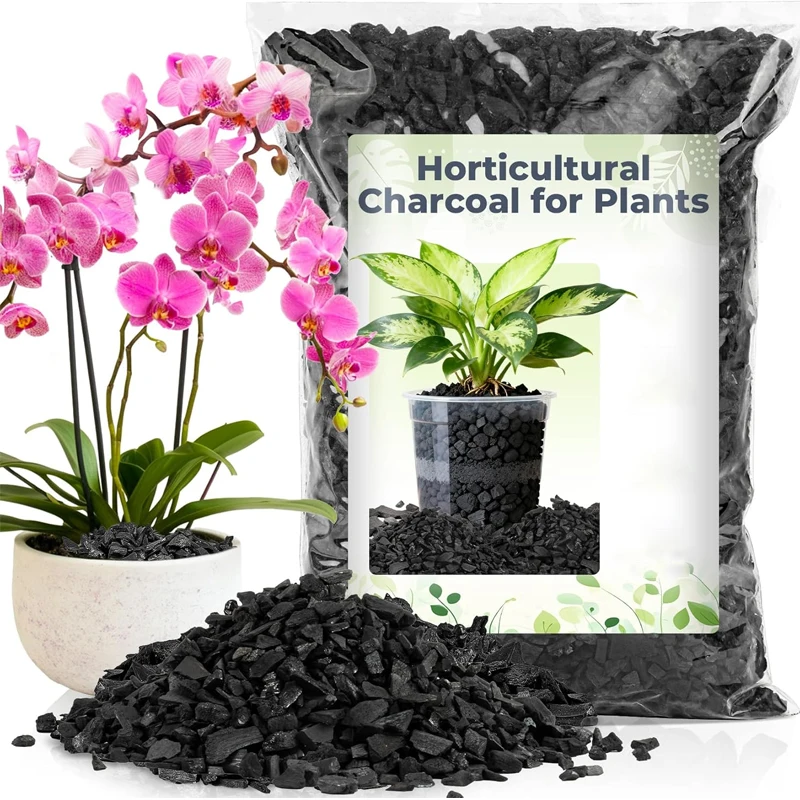 Garten-Bambuskohlepellets, Hochwertige Bambuskohle für Innen- und Außenpflanzen, Sukkulenten und Orchideen-Topfoberflächen, Gartenbedarf – Detail 1