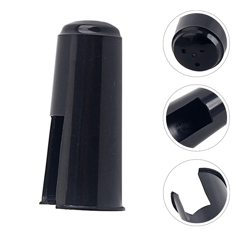 

Soprano Plastic Saxophone Mouthpiece Cap Black Protective Cover for Storage Transport Woodwind Wind Instrument Parts