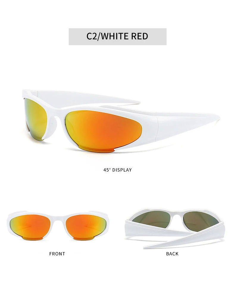 Kenbo Y2k Neue Punk Sport Sonnenbrille Für Männer Frauen Luxus Designer Sonnenbrille Männer Mode Vintage Shades Photochrome Brillen – Detail 6