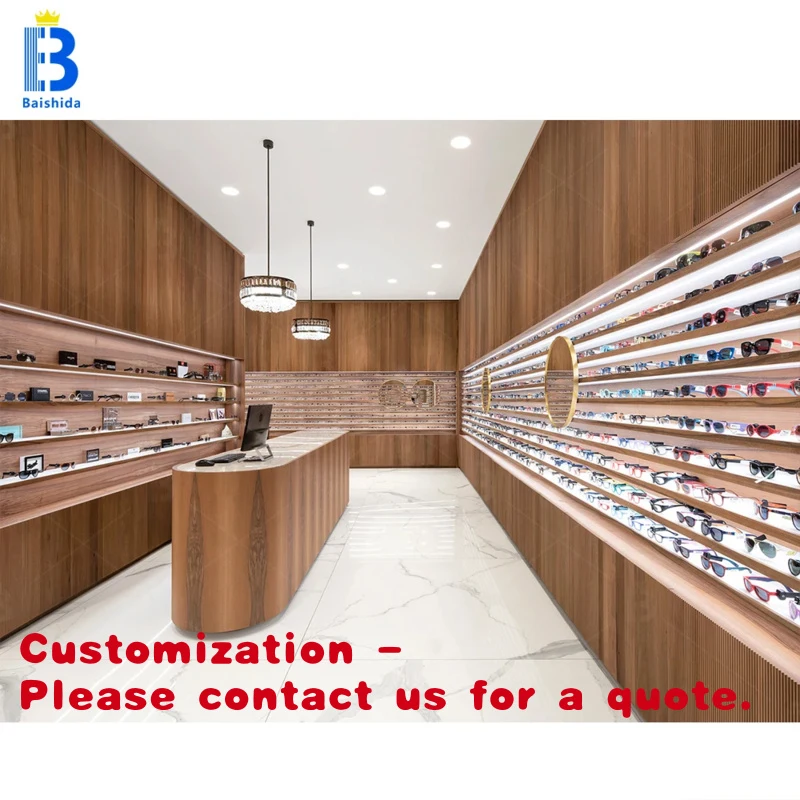 

custom.With LED Light Glasses Store Display Cabinet Optical Furniture Custom Shopping Mall Sunglasses Kiosk Glasses Display Stan