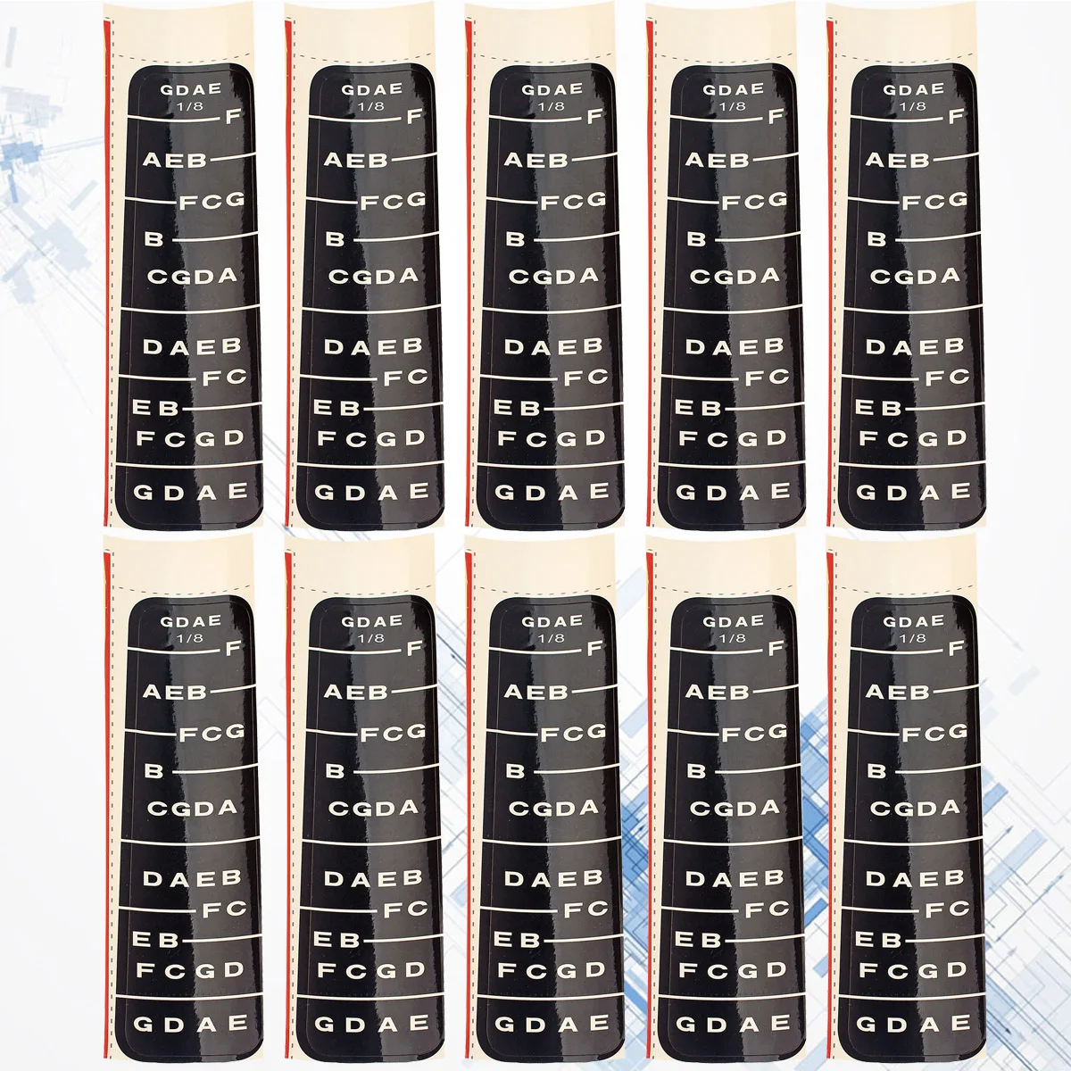 

10 Pcs Violin Fingerboard Sticker Durable Adhesive Easy Remove Learn Violin Fretboard Note Guide Scale Fiddle Musical