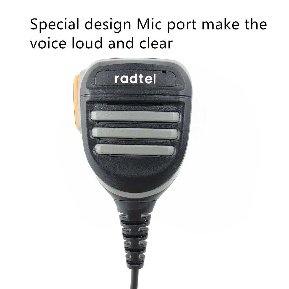 Radtel Heavy Duty Waterproof Walkie Talkie Speaker Mic Microphone for  Radtel RT-490 RT-830 RT-470 RT-470X RT-890 RT-495 Radios