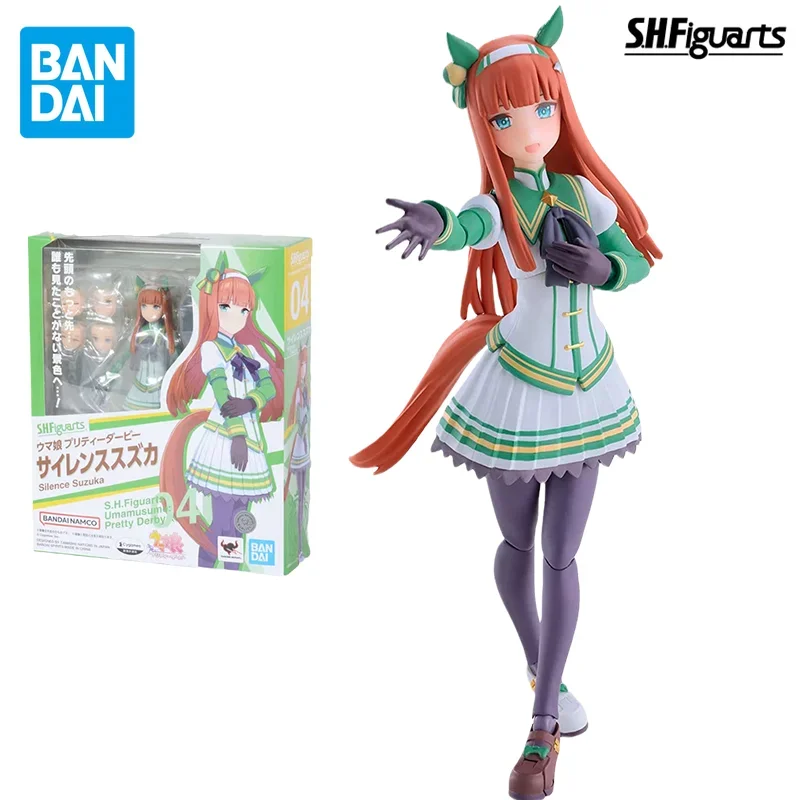 Bandai Original Anime Figure SHF Pretty Derby Silence Suzuka Action Figure Toys for Kids Gift Collectible Model Ornaments