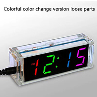 1sets Diy Clock Kit DigitalTube Temperature Alarm Week Display 51 MCU DS1302 Clock Kit 5V DC Power Supply Clock Kit Home Decor
