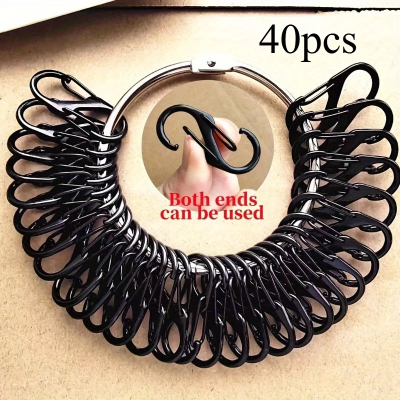 40pcs Multi-Purpose Spring Buckle Keychain - Firm and Practical Finishing Accessory for Luggage and Jewelry