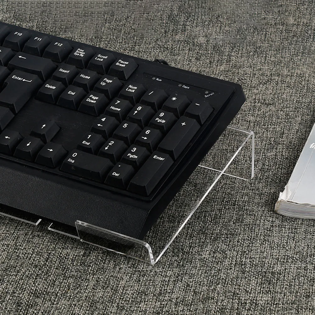 

Acrylic Computer Keyboard Stand Ergonomic Tilted Elevated Keyboard Rack Durable Smooth Surface Office Gaming Working Accessory